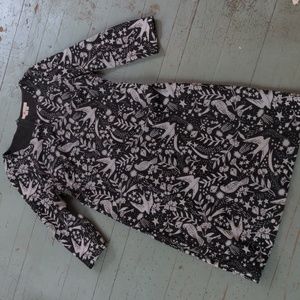 Boden bird and key novelty print sheath dress